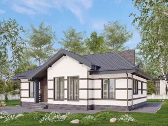 Одноэтажный дом с тремя спальнями и просторной гостиной